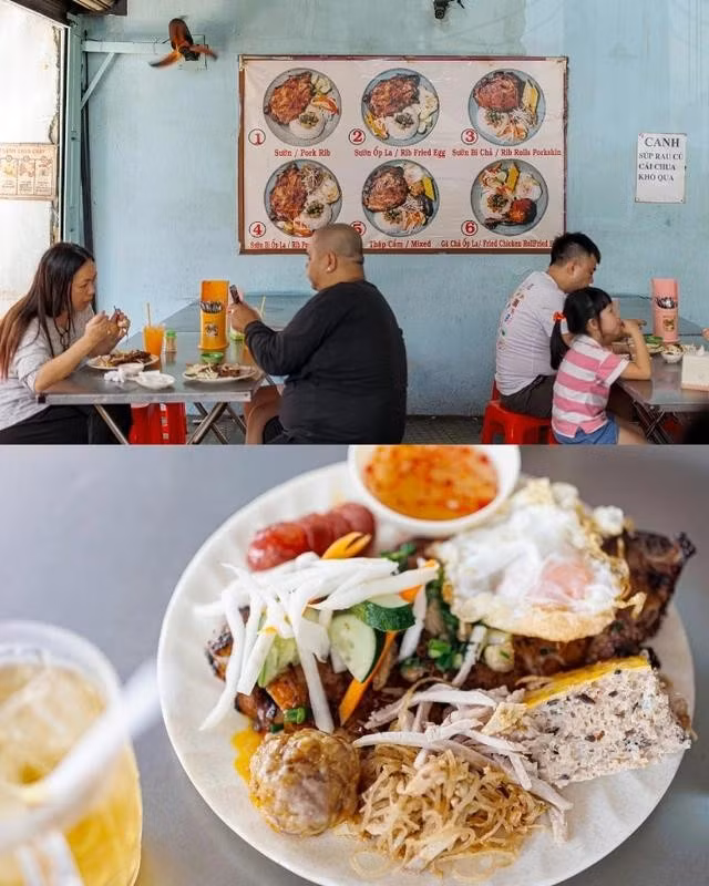 Đĩa cơm tấm Ba Ghiền