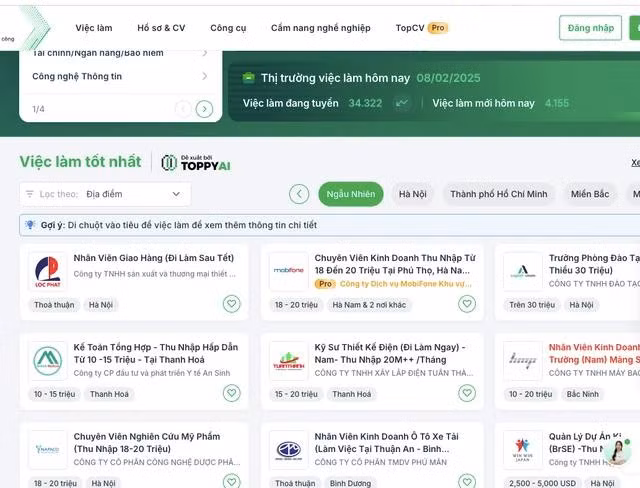 Hàng chục ngàn việc làm đang chờ ứng viên
