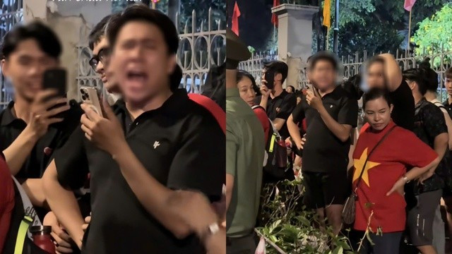 Nam sinh có hành vi lớn tiếng với cựu chiến binh gây phẫn nộ cộng đồng mạng. Ảnh: chụp màn hình Nam sinh có hành vi lớn tiếng với cựu chiến binh gây phẫn nộ cộng đồng mạng. Ảnh: chụp màn hình