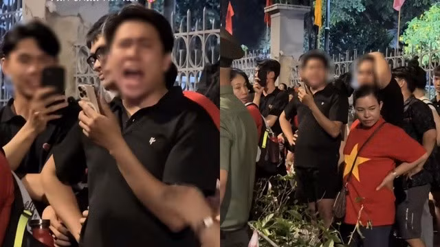 Nam sinh có hành vi lớn tiếng với cựu chiến binh gây phẫn nộ cộng đồng mạng. Ảnh: chụp màn hình