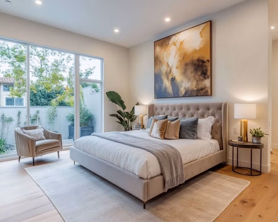 Ánh sáng tự nhiên và cây xanh góp phần mang lại sự tươi mới, giúp căn phòng trở nên thoáng đãng và dễ chịu hơn (Ảnh:LivSpace)