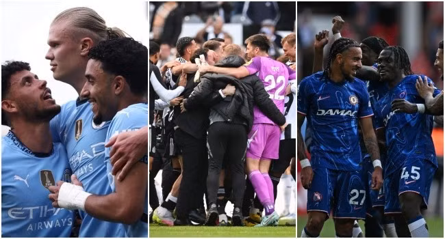 Man City, Chelsea và Newcastle là 3 cái tên cuối có mặt trong top 5 Premier League.