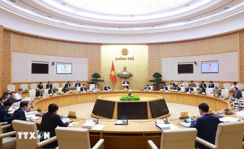 Phiên họp Chính phủ chuyên đề về xây dựng pháp luật tháng 4/2025. (Ảnh: Dương Giang/TTXVN) Phiên họp Chính phủ chuyên đề về xây dựng pháp luật tháng 4/2025. (Ảnh: Dương Giang/TTXVN)