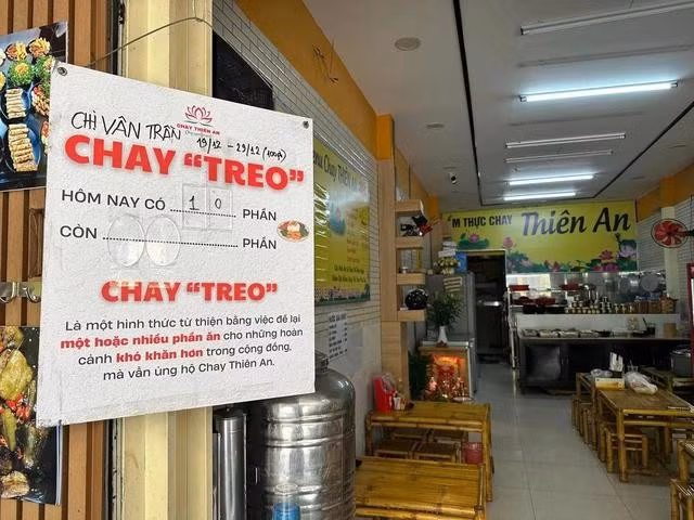 Tiệm cơm chay "treo" của chị Thạnh nằm ở số 28 Hoa Sữa, Q.Phú Nhuận