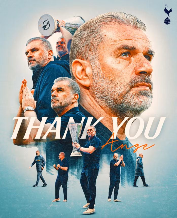 Tottenham tuyên bố sa thải Postecoglou bằng thông báo 368 từ