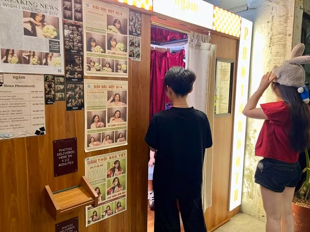 Photobooth tại quán cà phê trên đường Nam Kỳ Khởi Nghĩa