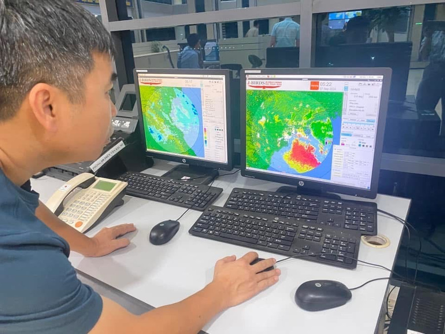 Các chuyên gia khí tượng phát hiện mô hình có xoáy thuận trên Biển Đông. Ảnh: Cục KTTV Các chuyên gia khí tượng phát hiện mô hình có xoáy thuận trên Biển Đông. Ảnh: Cục KTTV