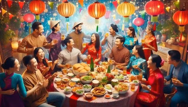 Năm mới là dịp để gặp gỡ gia đình và bạn bè. Khi mọi người vui vẻ, đồ ăn, đồ uống thoải mái, rất dễ xảy ra tình trạng ăn quá nhiều