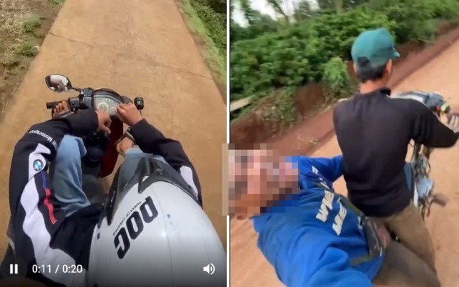 Facebook "Cậu Cả" đăng tải các clip thanh niên lái xe bằng chân; bốc đầu và lái xe không đội mũ bảo hiểm Facebook "Cậu Cả" đăng tải các clip thanh niên lái xe bằng chân; bốc đầu và lái xe không đội mũ bảo hiểm