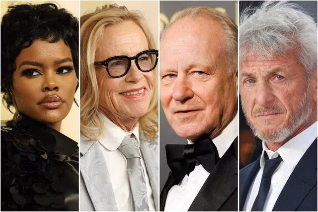 Những gương mặt nổi bật ở hạng mục Nam, nữ diễn viên phụ xuất sắc nhất: Teyana Taylor, Amy Madigan, Stellan Skarsgård, Sean Penn (từ trái qua)