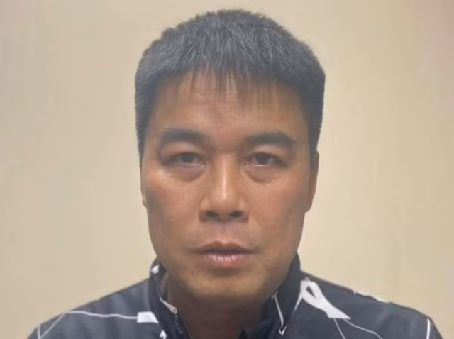 Nguyễn Văn Hậu tại cơ quan công an. Ảnh: Bộ Công an