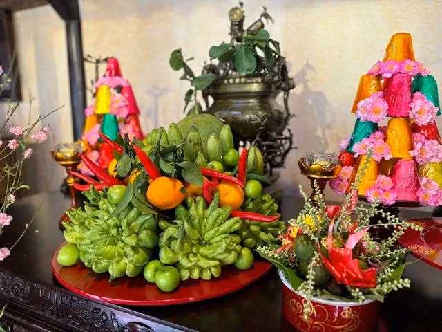 Mâm ngũ quả của người miền Bắc thường có chuối