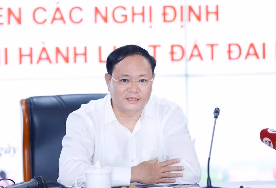 Thứ trưởng Bộ Tài nguyên và Môi trường Lê Minh Ngân. (Ảnh: PV/Vietnam+)