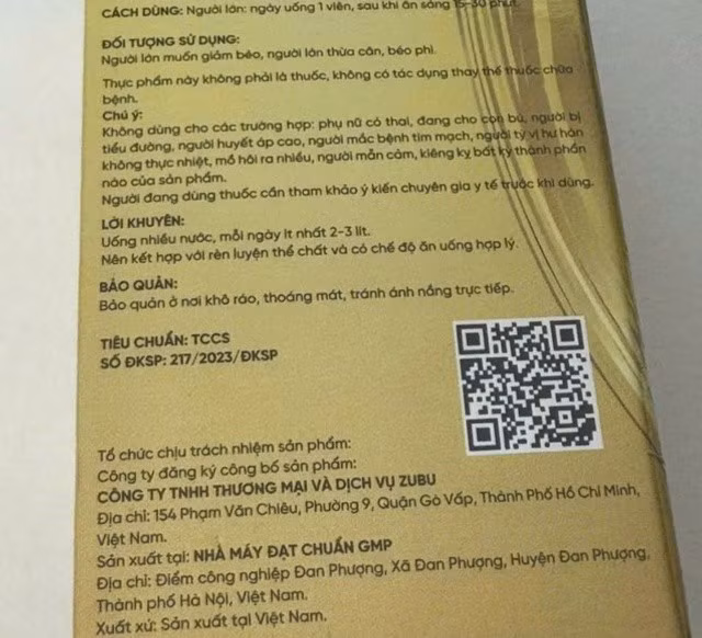 Công ty TNHH Thương mại và dịch vụ ZUBU không có tại địa chỉ nằm trên đường Phạm Văn Chiêu, quận Gò Vấp (TP HCM)