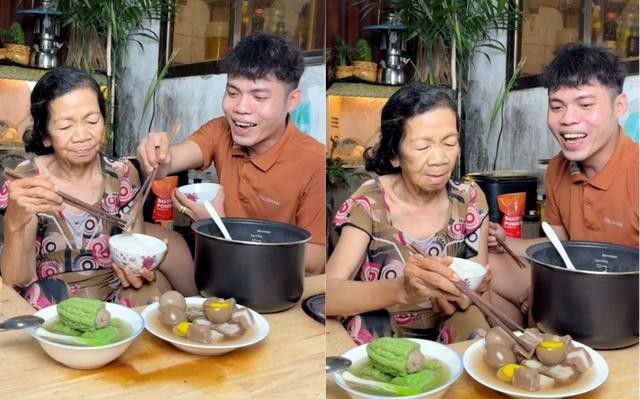 Anh Bảo Đăng tạo bất ngờ cho mẹ với món thịt kho tàu và khổ qua dồn thịt làm hoàn toàn bằng rau câu Anh Bảo Đăng tạo bất ngờ cho mẹ với món thịt kho tàu và khổ qua dồn thịt làm hoàn toàn bằng rau câu