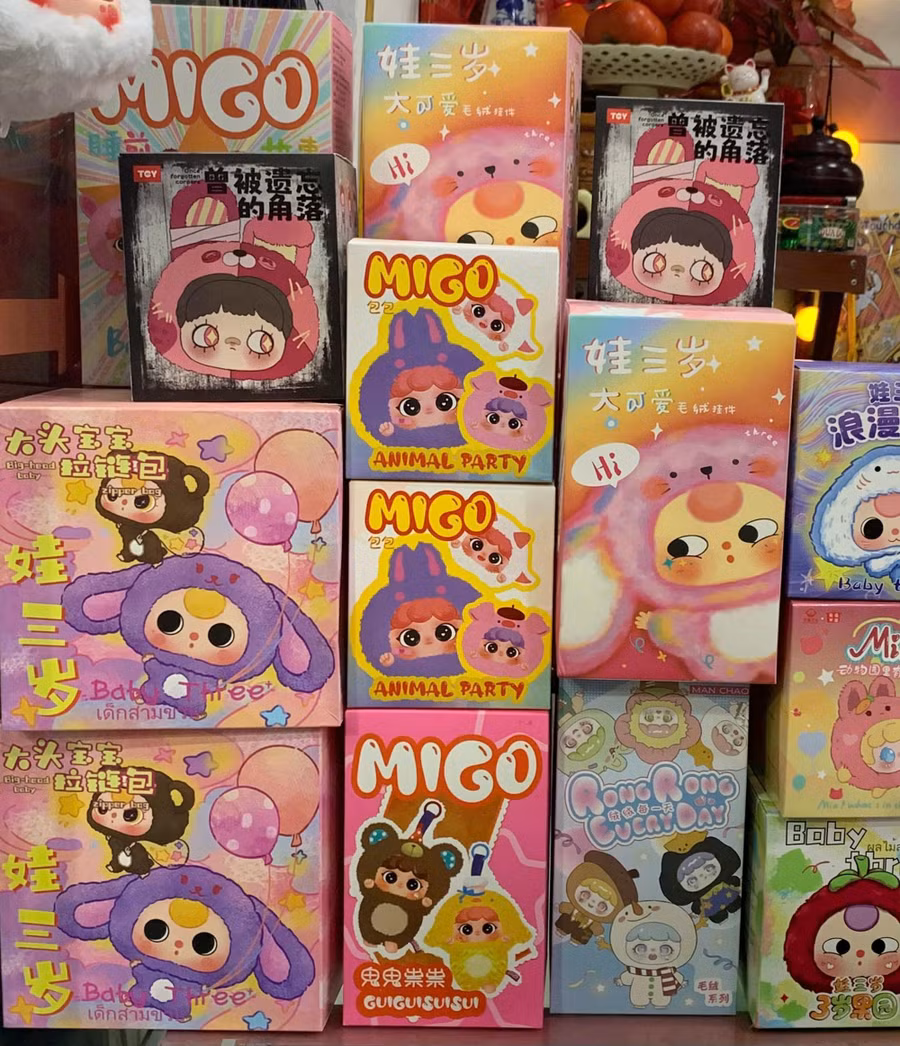 Những nhân vật có đôi mắt long lanh, nhiều màu chính là "hàng hiếm" trong những bộ sưu tập hộp mù Baby Three