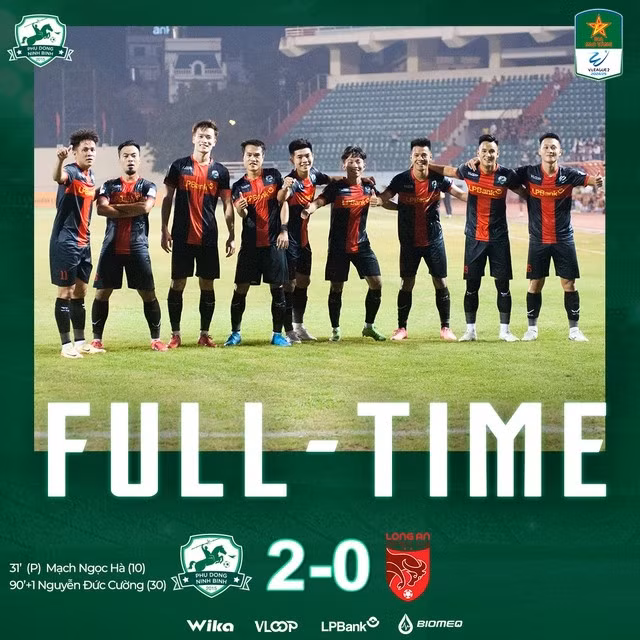 Phù Đổng Ninh Bình giành chiến thắng trước CLB Long An
