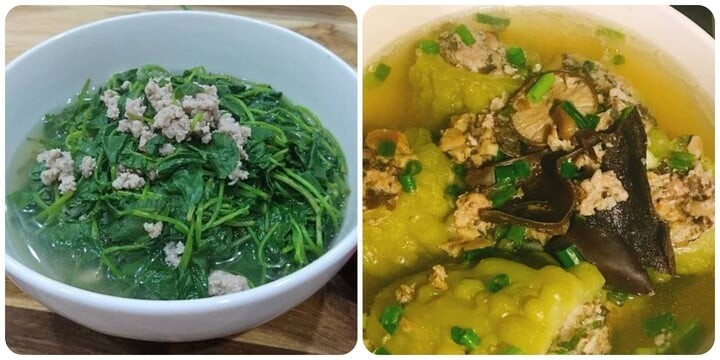 Canh rau má thịt bằm và mướp đắng nhồi thịt là hai món canh thanh nhiệt giải độc trong mùa hè rất tốt Canh rau má thịt bằm và mướp đắng nhồi thịt là hai món canh thanh nhiệt giải độc trong mùa hè rất tốt