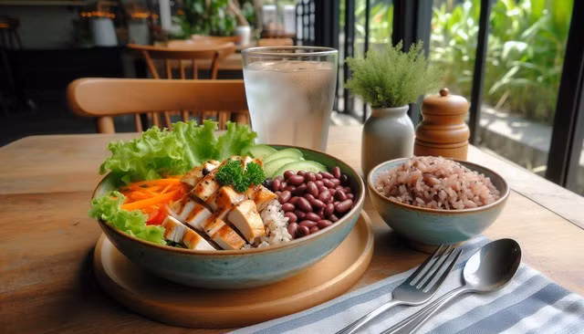 Nạp tinh bột từ ngũ cốc nguyên cám như gạo lứt có thể góp phần chống lại tình trạng thừa cân, béo phì - Minh họa AI: Thu Anh