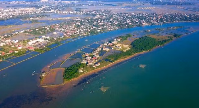 Một góc TX.Ba Đồn nhìn từ trên cao