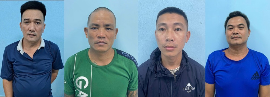 4 đối tượng trong tụ điểm đá gà vừa bị khởi tố. Ảnh: CACC 4 đối tượng trong tụ điểm đá gà vừa bị khởi tố. Ảnh: CACC