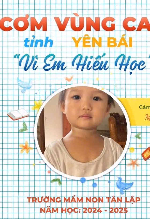 Đây là một trong những học sinh mầm non ở vùng miền núi phía bắc được thạc sĩ Thu Hương tặng bữa ăn đầy đủ dưỡng chất