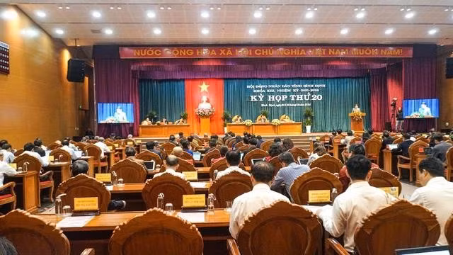 Toàn cảnh khai mạc kỳ họp HĐND tỉnh Bình Định sáng 10.12