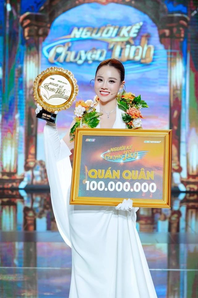 Mai Diễm My vỡ òa khi trở thành quán quân Người kể chuyện tình