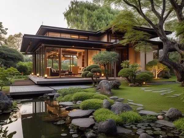 Nhà vườn Nhật Bản mang nét đẹp thanh thoát.