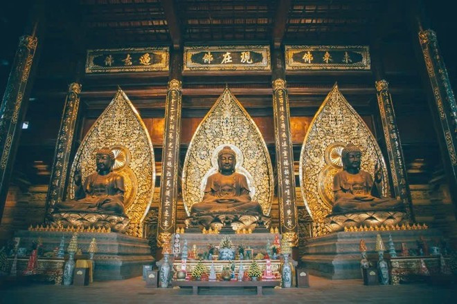 Điện Tam Bảo trong quần thể chùa Tam Chúc. (Ảnh: PV/Vietnam+) Điện Tam Bảo trong quần thể chùa Tam Chúc. (Ảnh: PV/Vietnam+)