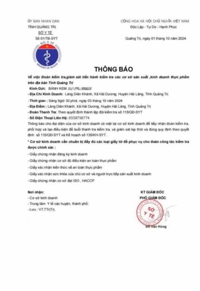 Hai văn bản giả mạo Sở Y tế tỉnh Quảng Trị vừa bị phát hiện