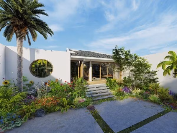 Nhà vườn Á Đông là sự kết hợp hài hoà của nhiều lối kiến trúc Á Đông.