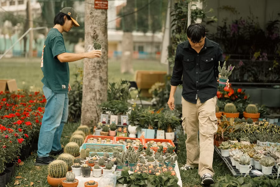 Lễ hội cũng mang đến nhiều sản phẩm phục vụ cho việc trồng hoa cũng như nhiệt tình tư vấn chuyên môn cho người trồng.