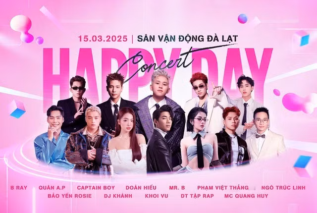 Nhiều nghệ sĩ quen thuộc sẽ biểu diễn vào tối 15-3 tại sân vận động Đà Lạt.