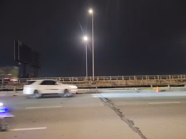 Vị trí ô tô tông gãy lan can rồi lao xuống sông