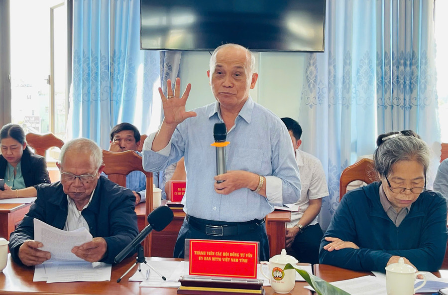 Außerordentlicher Professor Dr. Nguyen Danh gab auf der Konferenz Kommentare ab. Foto: P.D pgsts-nguyen-danh-gop-y-tai-hoi-nghi.jpg