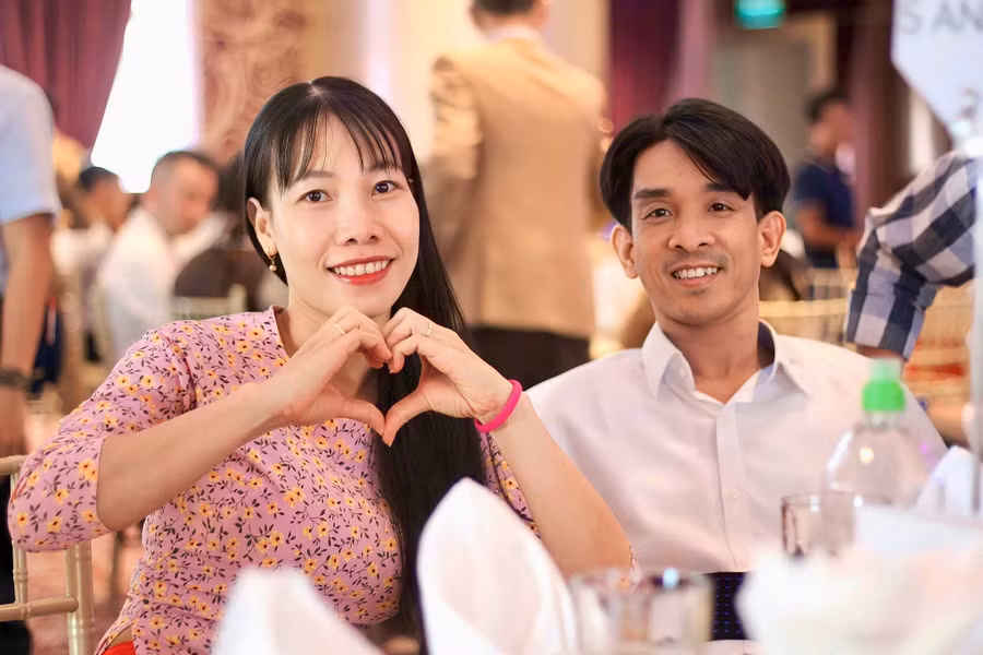 Chị Thơ nói mình cảm mến anh Lâm bởi nghị lực phi thường