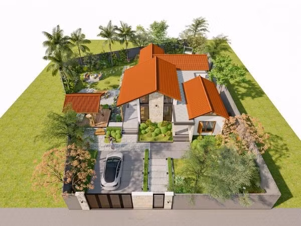 Tái hiện cảnh quan nông thôn Việt Nam.