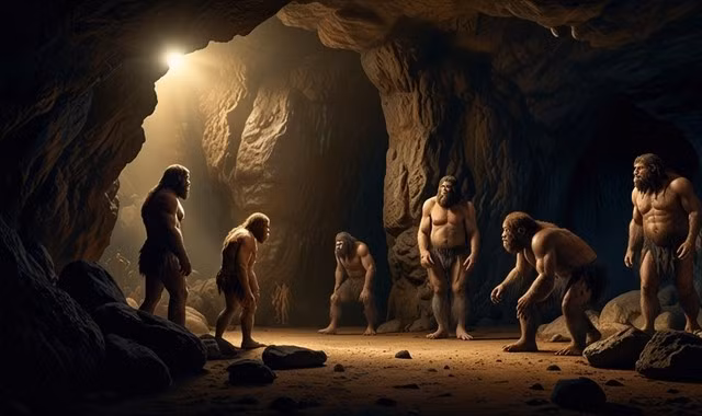 Homo sapiens chúng ta có thể mang dòng máu của nhiều loài người cổ khác nhau - Minh họa AI: Thu Anh