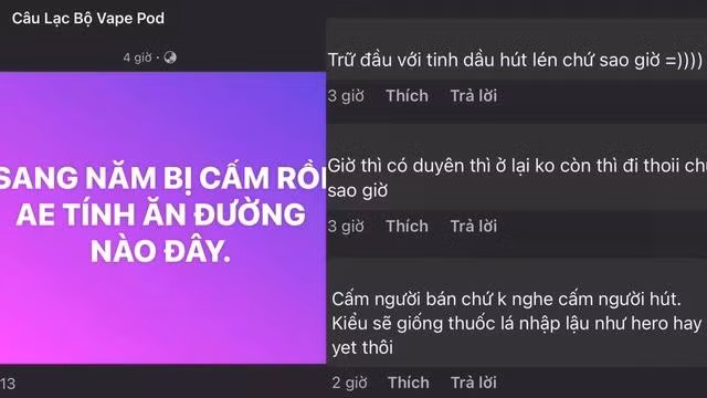 Phản ứng đáng báo động của những người tham gia Câu lạc bộ vape pod trước thông tin cấm mua bán, sử dụng thuốc lá mới