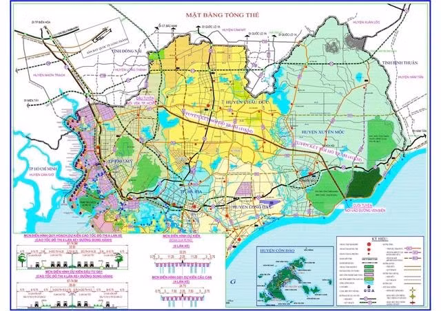 Bản đồ tuyến cao tốc sân bay Long Thành đi Hồ Tràm