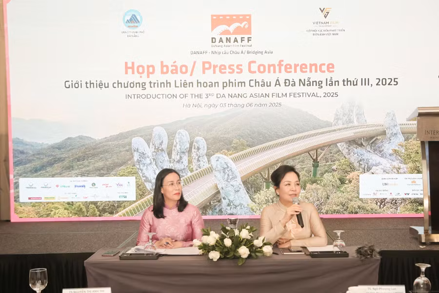 Họp báo giới thiệu Liên hoan phim châu Á Đà Nẵng lần thứ 3 (DANAFF III) được tổ chức tại Hà Nội ngày 3/6.