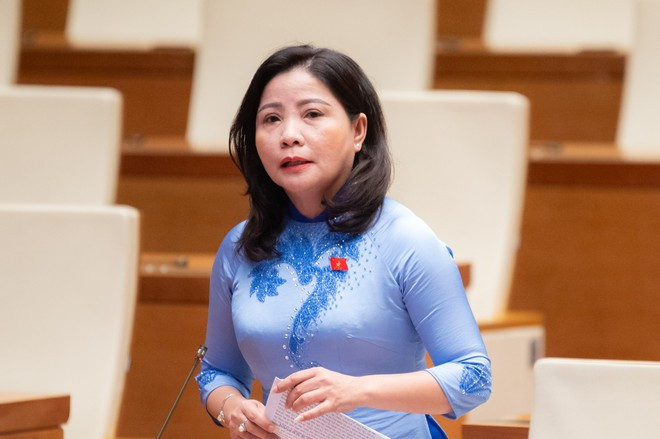 Đại biểu Thu Nguyệt cho rằng điều kiện quy định cho tội phạm này chưa tương xứng với tính chất hành vi phạm tội và chưa thể hiện sự răn đe với loại tội phạm này trong thực tế. (Ảnh: CTV/Vietnam+) Đại biểu Thu Nguyệt cho rằng điều kiện quy định cho tội phạm này chưa tương xứng với tính chất hành vi phạm tội và chưa thể hiện sự răn đe với loại tội phạm này trong thực tế. (Ảnh: CTV/Vietnam+)