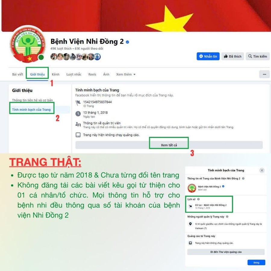 Cảnh báo xuất hiện trang Bệnh viện Nhi đồng 2 giả mạo có tích xanh, kêu gọi từ thiện. Ảnh nguồn benhviennhi.org.vn canh-bao-xuat-hien-trang-benh-vien-nhi-dong-2-gia-mao-co-tich-xanh-keu-goi-tu-thien-anh-nguon-benhviennhiorgvn.jpg