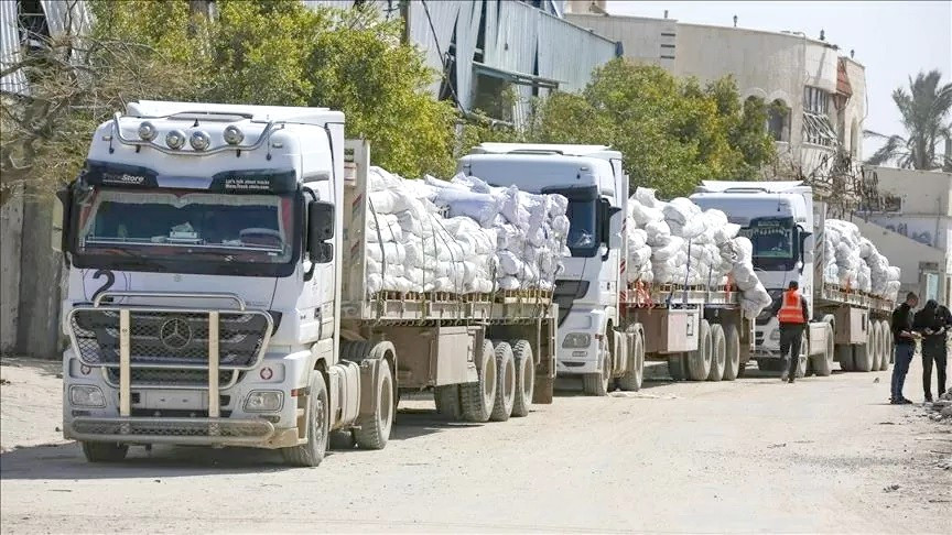 Đoàn xe cứu trợ của Liên hợp quốc đã được phép tiến vào Dải Gaza trong ngày 19-5 (ảnh nguồn: Anadolu). dai-gaza.jpg