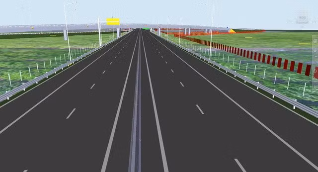 Đồ họa thiết kế đường cao tốc TP HCM - Thủ Dầu Một - Chơn Thành.