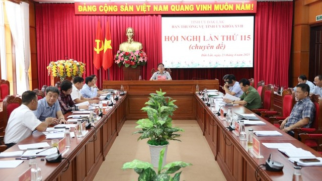 Ban Thường vụ Tỉnh ủy Đắk Lắk thống nhất sắp xếp đơn vị hành chính cấp xã Ban Thường vụ Tỉnh ủy Đắk Lắk thống nhất sắp xếp đơn vị hành chính cấp xã