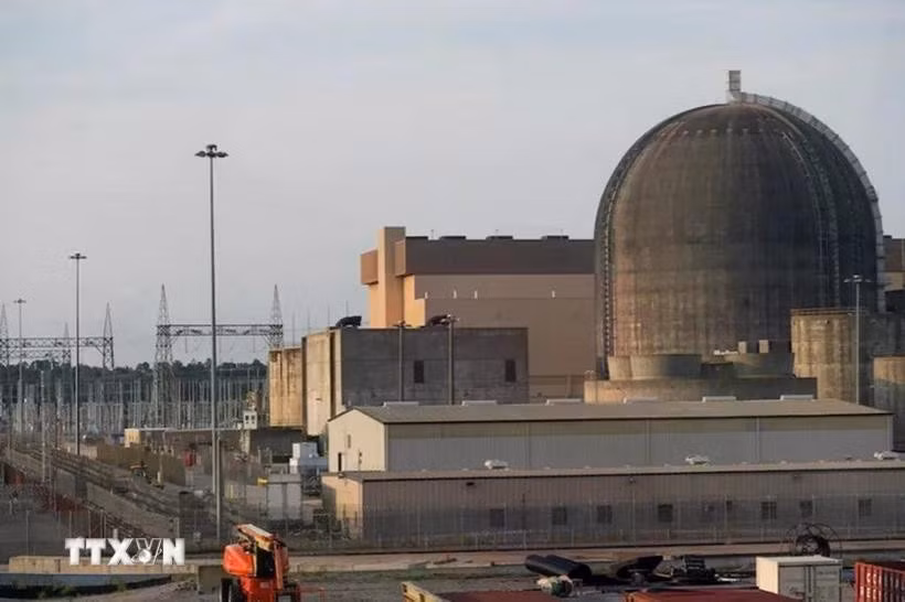 Lò phản ứng số 2 tại nhà máy điện hạt nhân Vogtle ở Waynesboro, bang Georgia (Mỹ). (Ảnh: Reuters/TTXVN)