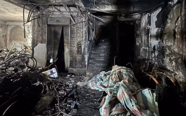 Hiện trường vụ cháy. Ảnh: T.H.