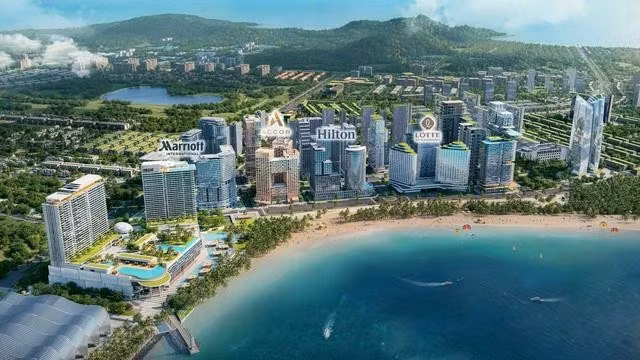 Phối cảnh hệ thống lưu trú tại đảo ngọc sau khi hoàn thành xong các đại công trình phục vụ APEC 2027